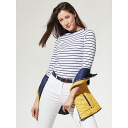 Walbusch Damen Ringelshirt la Ville gestreift Weiß/Marine