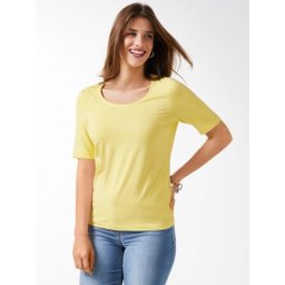 Walbusch Damen Shirts Gelb einfarbig