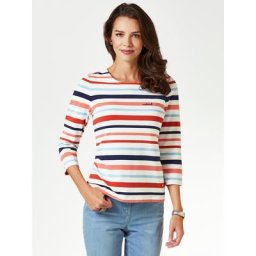 Walbusch Damen Ringel-Shirt normale Größen Rot gestreift