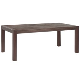 Gartentisch Dunkelbraun Eukalyptusholz 180 x 100 cm modern Outdoor Garten Terrasse Außen- Innenbereich