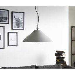 DELIFE Pendelleuchte Fatua 40 cm Beton 60 W Pendelleuchte Hängeleuchte, Hängeleuchten
