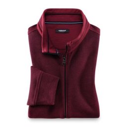 Walbusch Herren Bügelfrei Freizeitjacke Bicolor einfarbig Rot