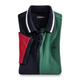 Walbusch Herren Poloshirts Blau gestreift
