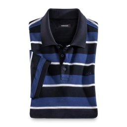 Walbusch Herren Poloshirts Blau gestreift