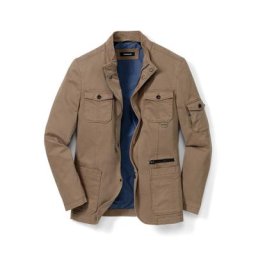 Walbusch Herren Multipocket Jacko einfarbig Beige