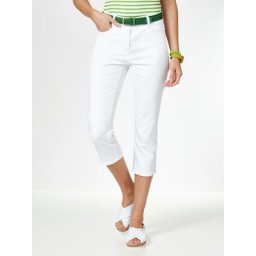 Walbusch Damen Yoga Capri Ultrastretch einfarbig Weiß