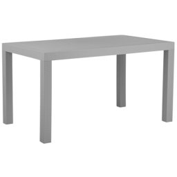 Gartentisch hellgrau Rattanoptik 140 x 80 cm Outdoor