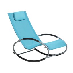 Gartenstuhl Türkis Textilene Schaukelfunktion Modern