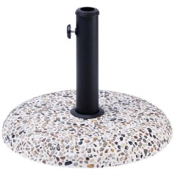 Sonnenschirmständer Steinoptik Beton ⌀ 47 cm Schirmfuß rund Garten Balkon modern