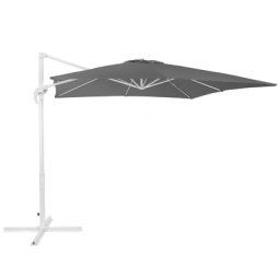 Sonnenschirm Dunkelgrau Polyester quadratische Form 250 x 250 x 235 cm Terrasse Balkon Garten