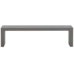 Trendy Gartenbank Grau Beton Outdoor&Indoor 150 x 40 cm U-Form Industrieller Stil Garten Salon