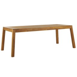 Gartentisch Hellbraun Akazienholz rechteckig 210 x 90 cm Rustikaler Stil Terrasse Esszimmer Wohnzimmer Terrasse Möbel