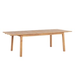 Gartentisch hellbraun Akazienholz 180/240x100 cm ausziehbar rustikal