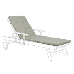 Auflage für Gartenliege Beige/Grau Polsterbezug 188 x 59 x 5 cm Gartenmöbel