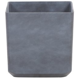 Blumentopf Grau Steingemisch Polyresin Glasfaser 43x43x43 cm quadratisch Moderner Look Gartenaccessoires Gartenzubehör Gartendekoration