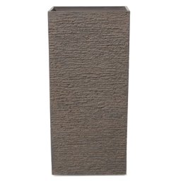 Blumenkübel Braun 30 x 30 x 60 cm aus Steingemisch und Polyresin Quadratisch Modernes Design