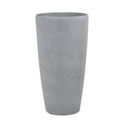 Blumenkübel Grau 39 x 39 x 75 cm mit schlanker Form Rund Modernes Design