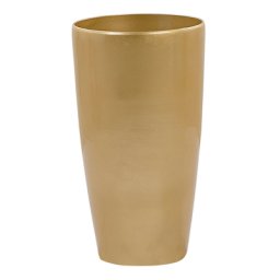 Blumentopf Gold Steingemisch Polyresin Glasfaser 32x32x58 cm rund moderner Look Gartenaccessoires Garten Terrasse Gartenausstattung