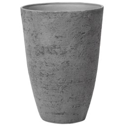 Blumentopf Grau 51 x 51 x 71 cm Steingemisch mit schlanker Form Rund Modernes Design