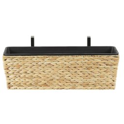 Aufsteck-Blumenkasten Sandbeige Wasserhyazinthe 60x20x18 cm rechteckig Balkonkasten Landhaus Gartenaccessoires Gartenzubehör Gartendekoration