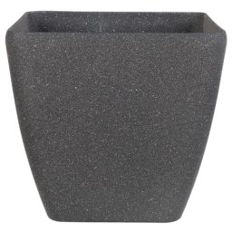 Blumenkübel Dunkelgrau 49 x 49 x 49 cm aus Steingemisch und Polyresin in rechteckiger Form Modernes Design