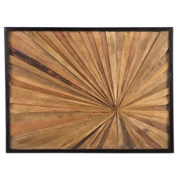 Wanddekoration Braun Teakholz 60 x 80 cm Rechteckig Modern