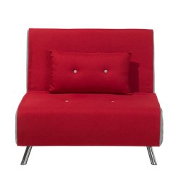 Sofa Rot Polsterbezug Einzelsofa Modern Zierkissen Wohnzimmer