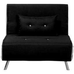 Sofa Schwarz Polsterbezug Einzelsofa Modern Zierkissen Wohnzimmer