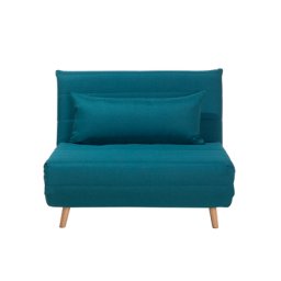 Sofa Blau Polsterbezug Einzelsofa Schlaffunktion Modern Wohnzimmer