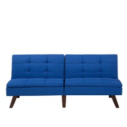 Sofa Blau Polsterbezug 3-Sitzer Schlaffunktion Minimalistisch Modern Wohnzimmer