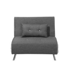 Sofa Dunkelgrau Polsterbezug Einzelsofa Modern Zierkissen Wohnzimmer