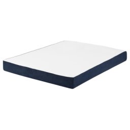 Doppelter Gel Memory Schaumstoffmatratze Weiß und Blau 160 x 200 cm Komfortabel Medium Härtegrad