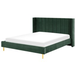 Polsterbett Grün 180 x 200 cm Samtstoff Mit Lattenrost Elegant Modern