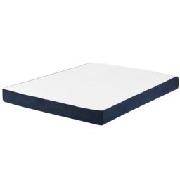 Doppelter Gel Memory Schaumstoffmatratze Weiß und Blau 180 x 200 cm Komfortabel Medium Härtegrad