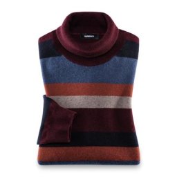 Walbusch Herren Cashmere Rollkragenpullover gestreift Multicolor