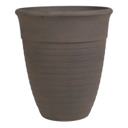 Blumentopf Braun ⌀ 43 cm aus Steingemisch und Polyresin für Innen und Außen Rund mit Elegante Ausstrahlung Modern