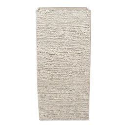 Blumenkübel Beige 40 x 40 x 81 cm aus Steingemisch und Polyresin Quadratisch Modernes Design