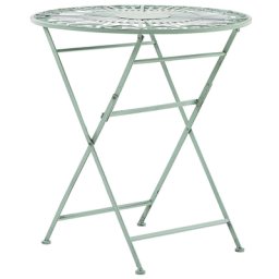 Gartentisch Grün Metall Rund Zusammenklappbar Balkon Terrasse Garten Romantisch