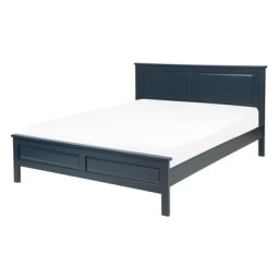 Holzbett Blau 140 x 200 cm Mit Lattenrost Elegante Ausstrahlung Klassisch