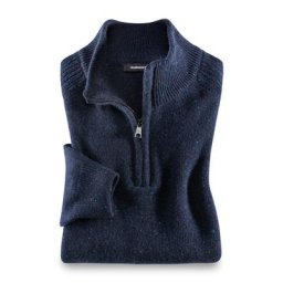 Walbusch Herren Donegal Tweed Troyer einfarbig Marine