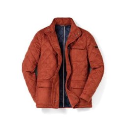 Walbusch Herren Ultraskin Leichtstepp Jacke einfarbig Zimt