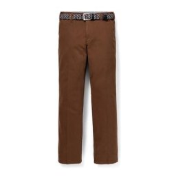 Walbusch Herren Bügelfrei-Chinos Regular Fit Orange einfarbig elastisch flexibler Bund