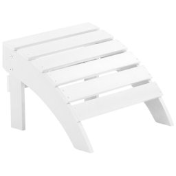 Fußhocker für Gartenstuhl Weiß Kunstholz Muskoka Adirondack Stil Balkon Terrasse Outdoor Garten Zubehör Möbel