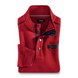 Walbusch Herren Wohlfühl Pullover Softrib einfarbig Rot