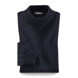 Walbusch Herren Pulli Blau einfarbig