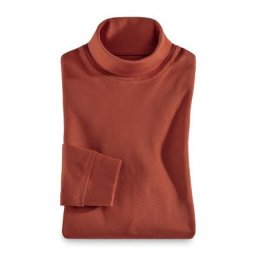 Walbusch Herren Shirts Orange einfarbig wärmend