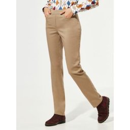 Walbusch Damen Thermo Bügelfrei Baumwollhose einfarbig Caramel