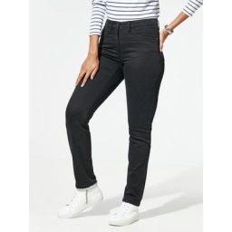 Walbusch Damen Husky Jeans Light einfarbig Black