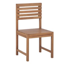 Gartenstuhl Hellbraun Akazienholz Mittelsück für Eckbank Landhausstil Outdoor Garten Terrassse Ausstattung Möbel