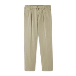 Walbusch Herren Bundfalten-Hose Comfort Fit Gelb einfarbig elastisch flexibler Bund